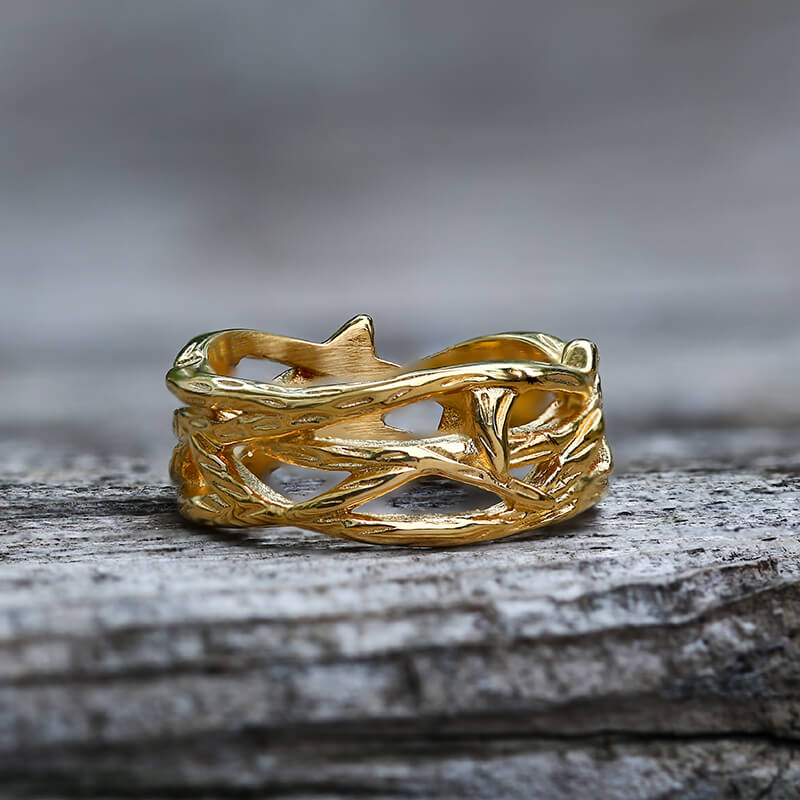 Thistles and Thorns Stainless Steel Ring