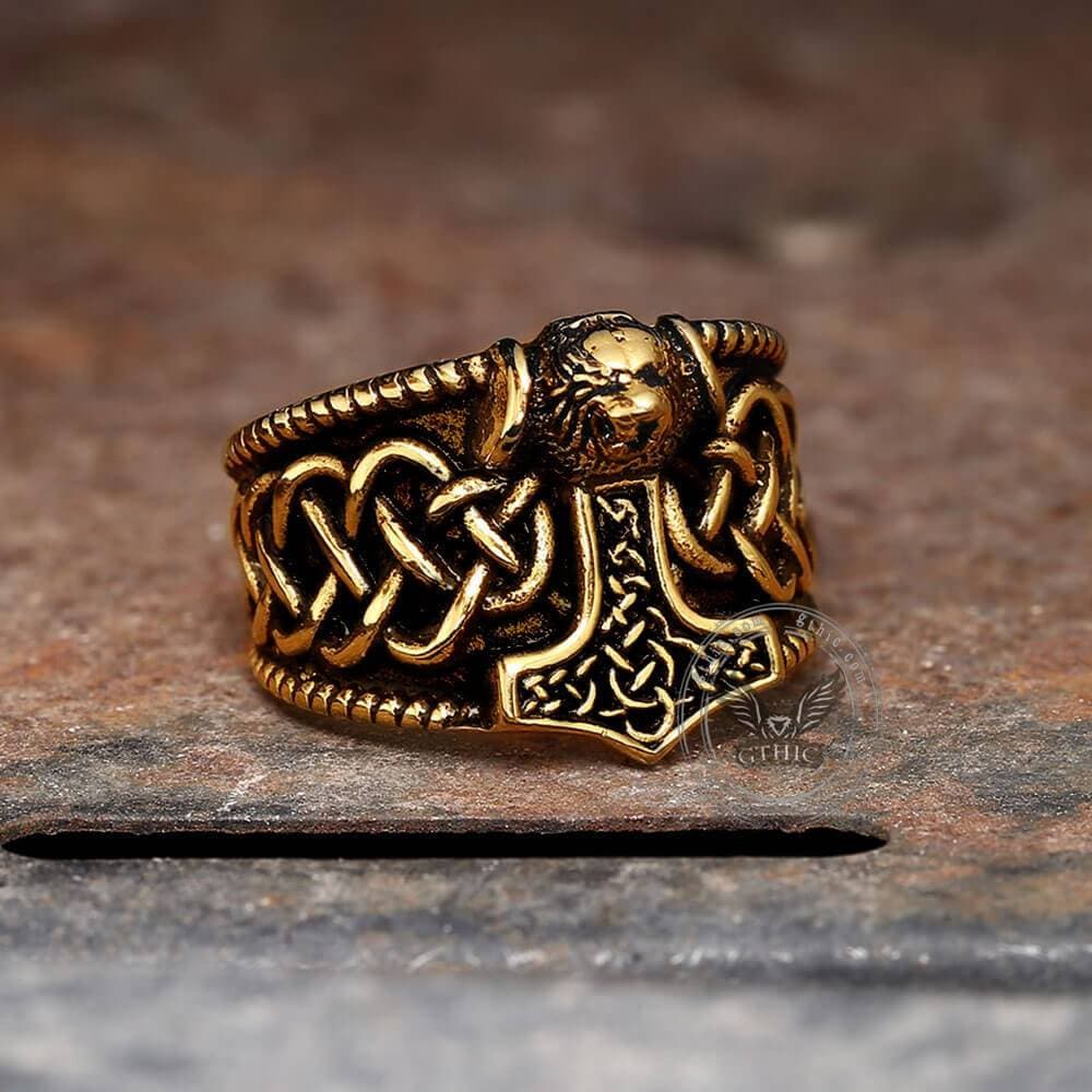 Thor's Hammer Stainless Steel Viking Ring