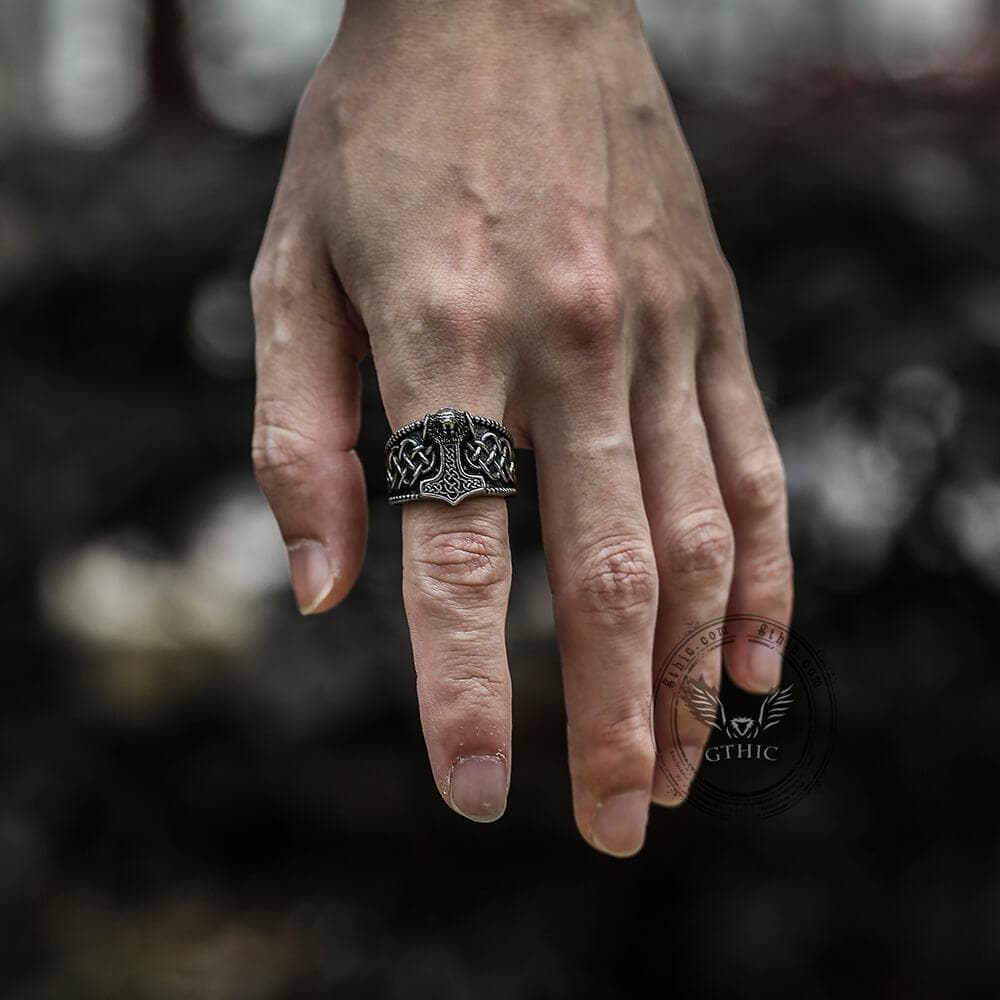 Thor's Hammer Stainless Steel Viking Ring
