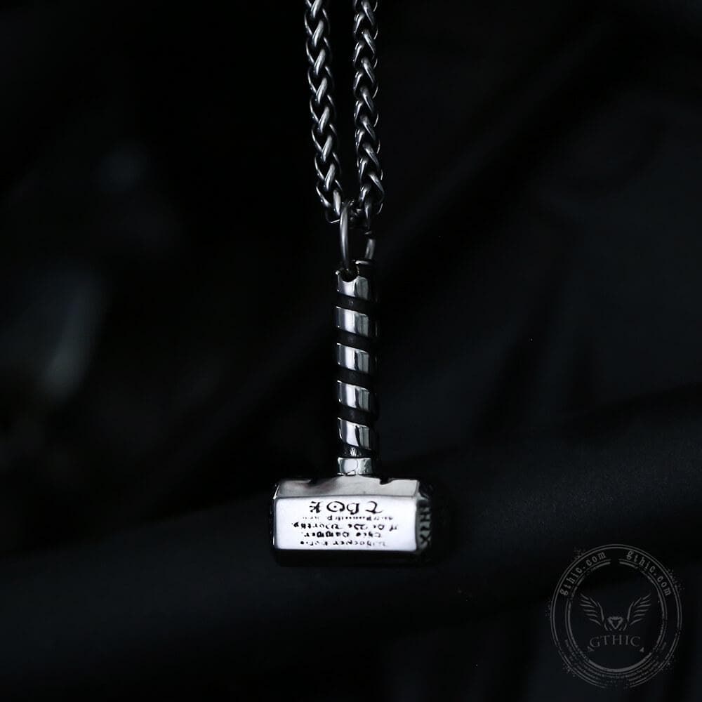 Thor's Hammer Valknut Stainless Steel Viking Necklace