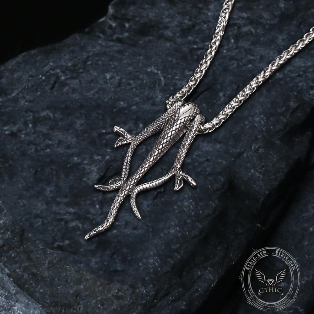 Three Snakes Stainless Steel Pendant
