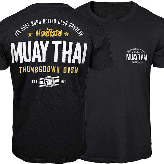 Thumbs Down Muay Thai T-Shirt | Fight Like a Legend - 100% Cotton Martial Arts Tee - Lizard Vigilante