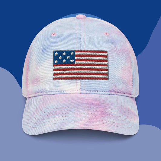 Divinely Patriotic Freedom! U.S.A. Tie Dye Hat / Patriotic Cap - Lizard Vigilante