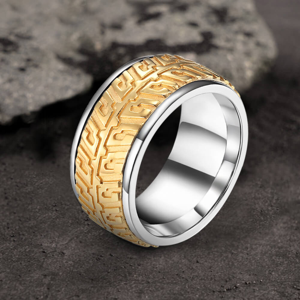Tire Stainless Steel Biker Spinner Ring