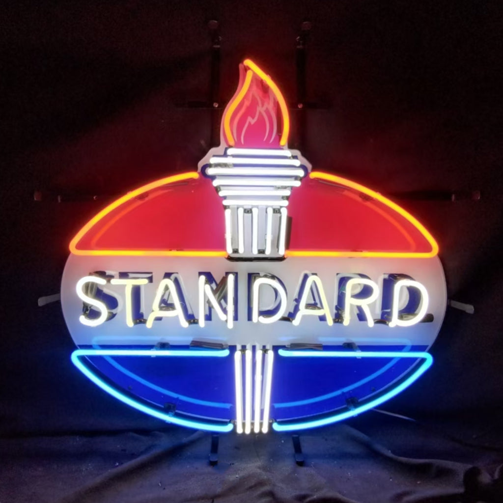 Torch with Standard Gasoline Neon Light Sign
