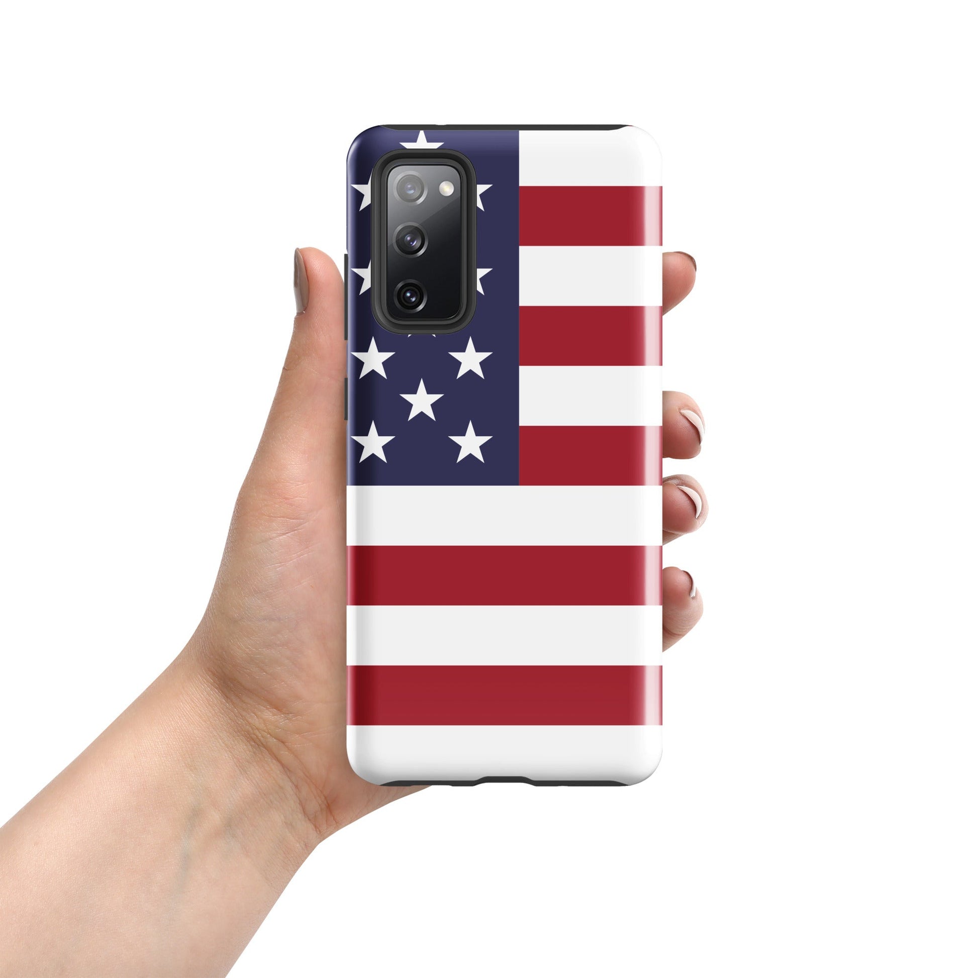 Patriotic Protection: American Flag Tough Case for Samsung® - Defend Your Device with Style and Strength! - Lizard Vigilante