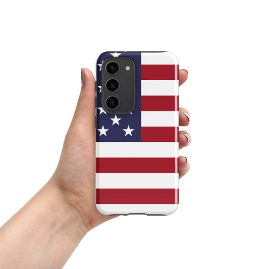 Patriotic Protection: American Flag Tough Case for Samsung® - Defend Your Device with Style and Strength! - Lizard Vigilante