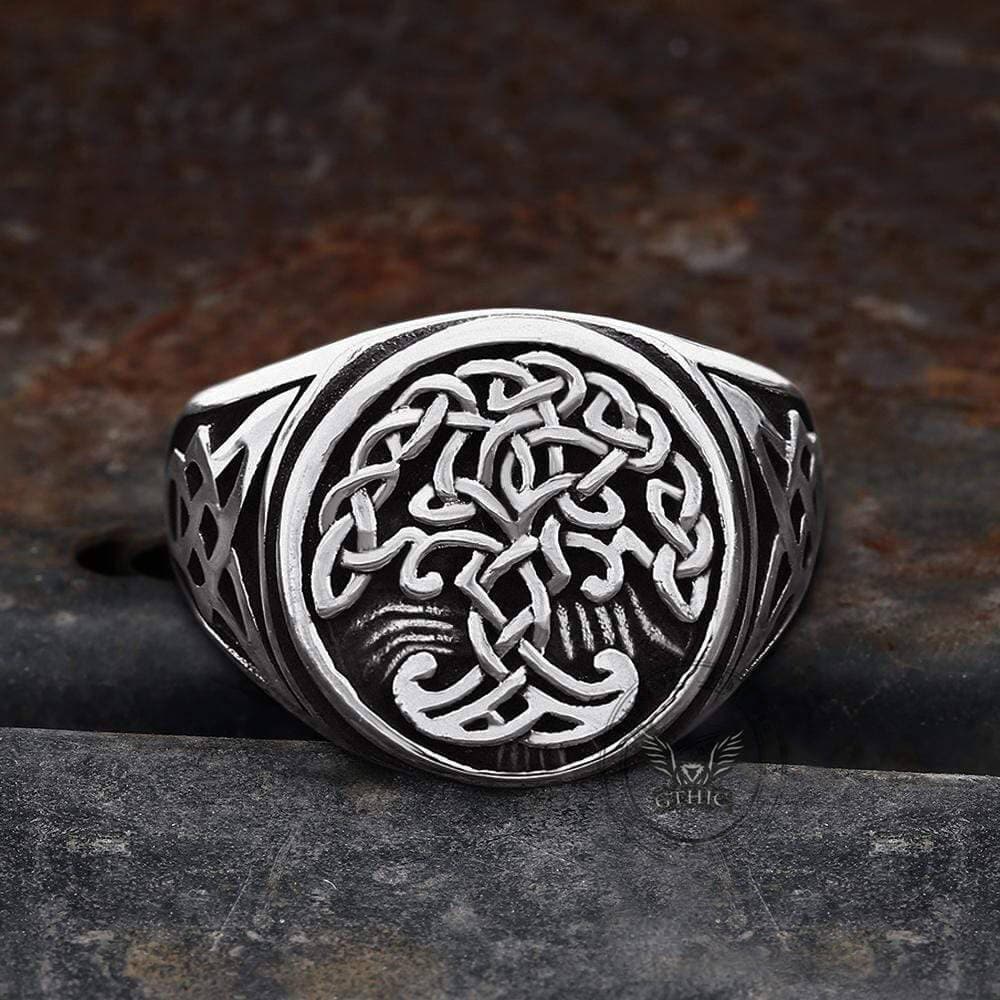 Tree of Life Celtics Stainless Steel Viking Ring