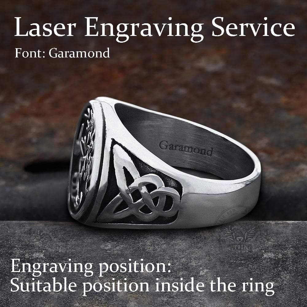 Tree of Life Celtics Stainless Steel Viking Ring