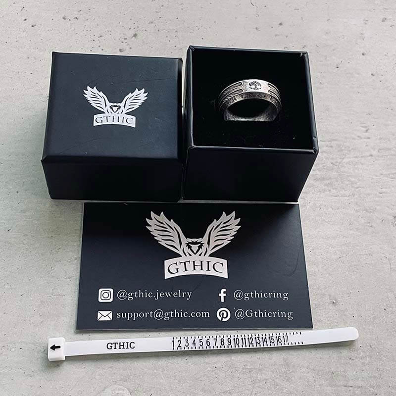 Tree of Life Viking Runes Stainless Steel Ring