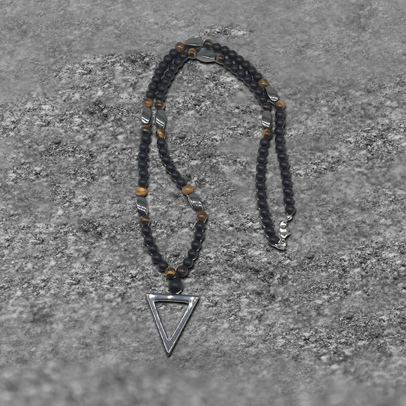 Triangle Stone Bead Necklace