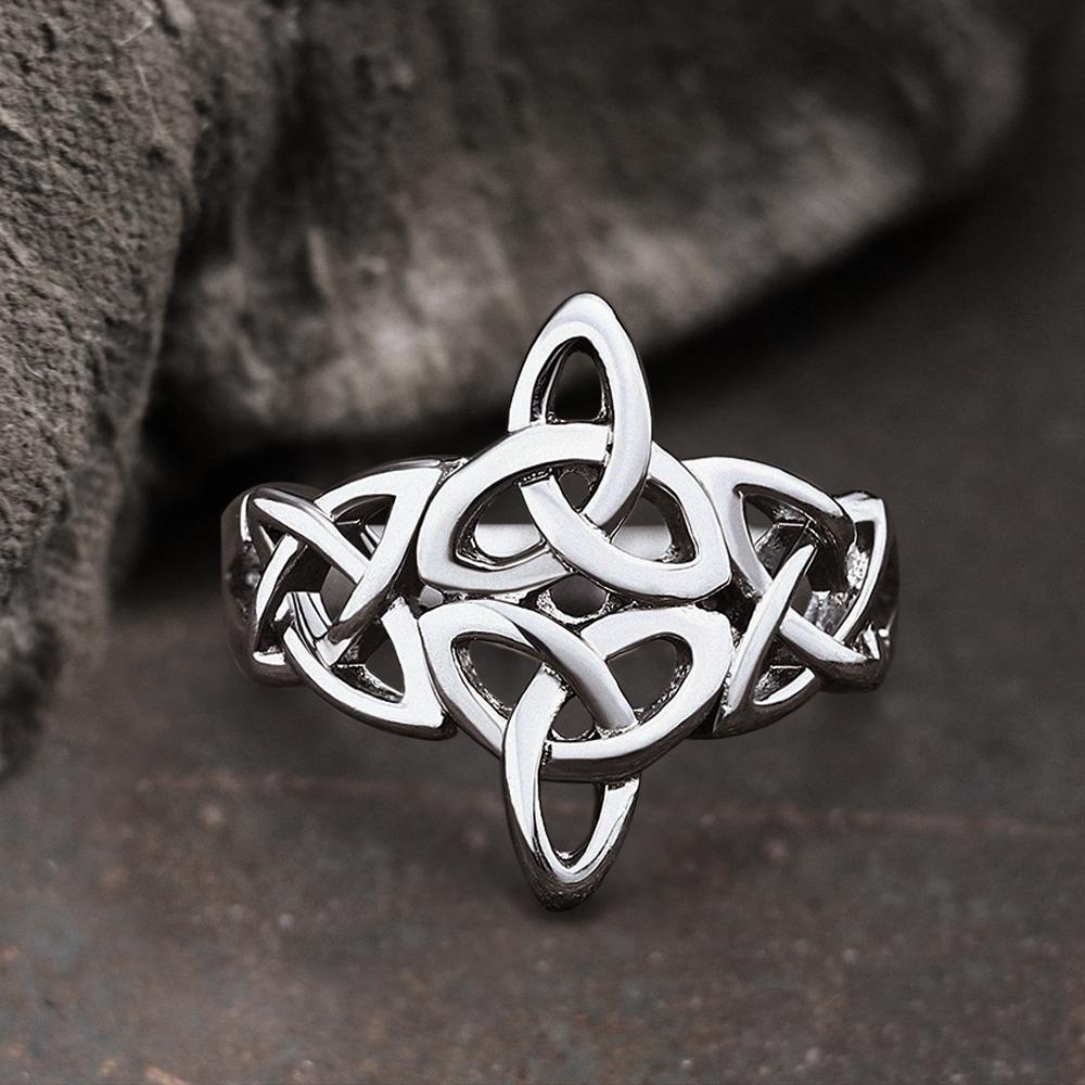 Triquetra Irish Celtics Stainless Steel Viking Ring