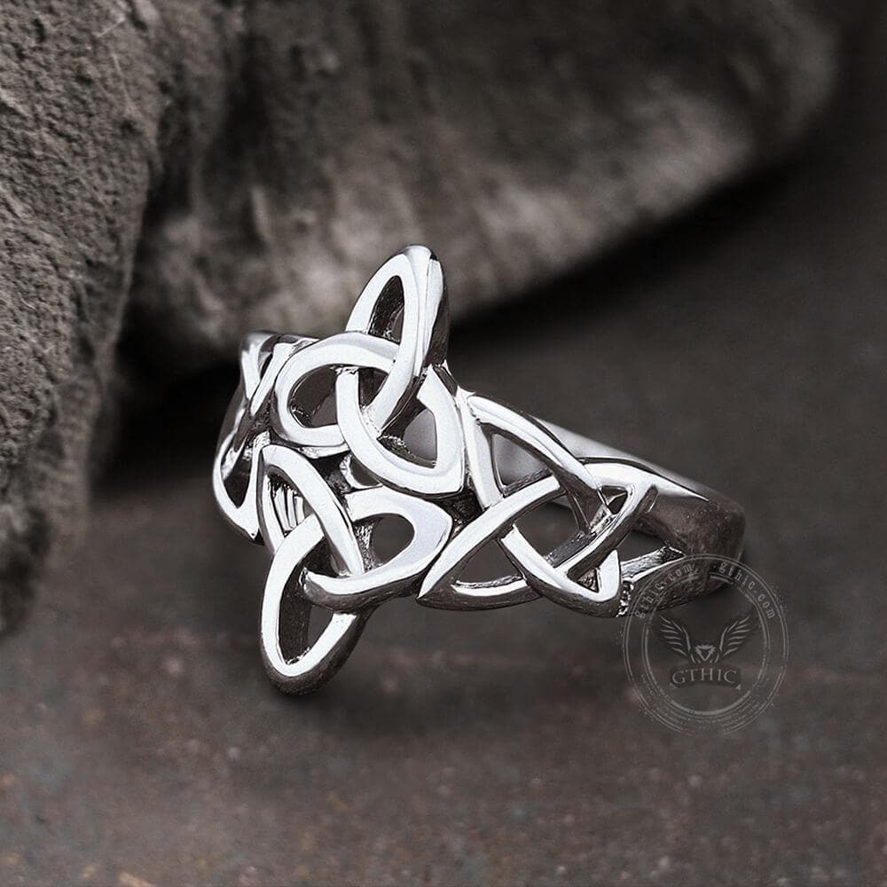 Triquetra Irish Celtics Stainless Steel Viking Ring