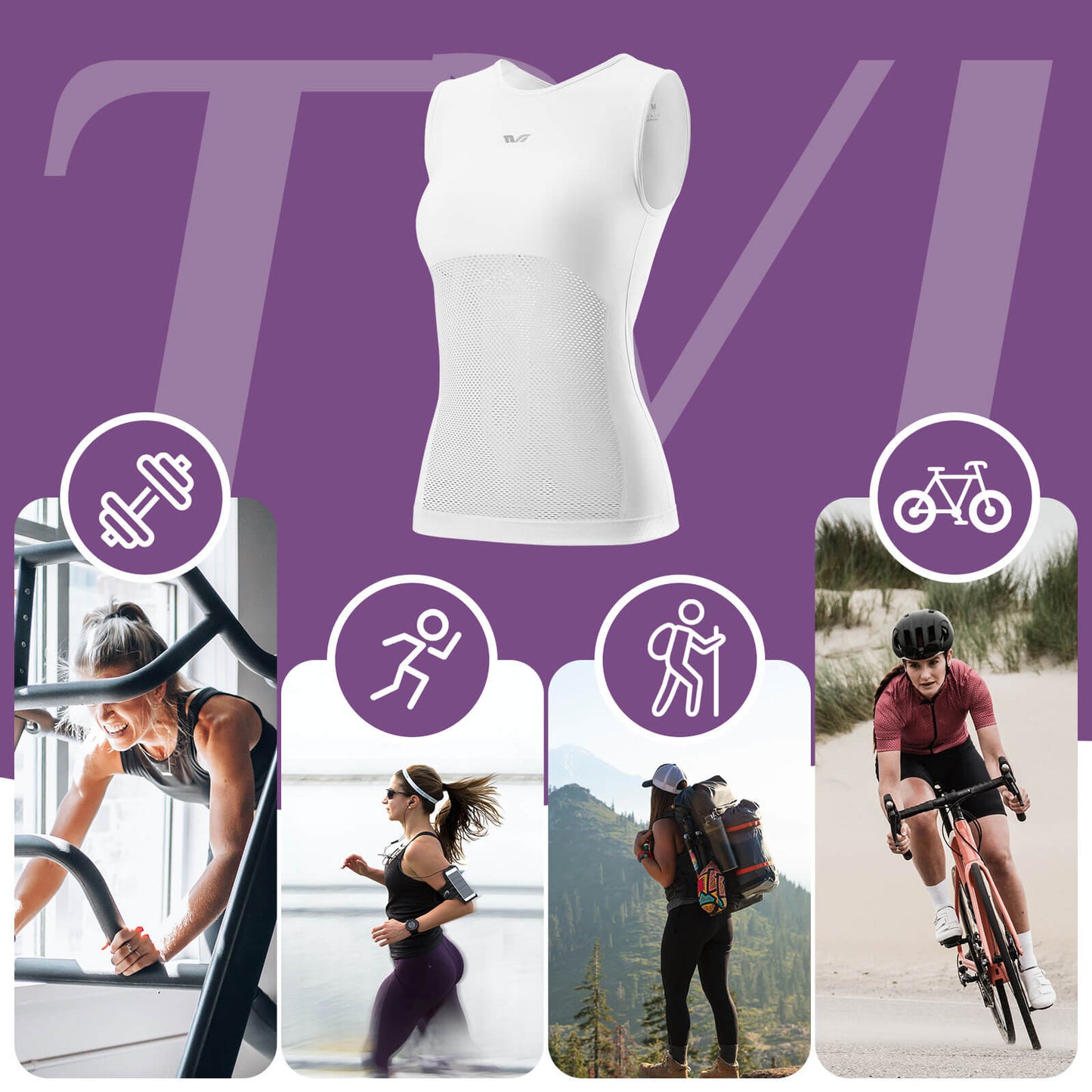 TVI Women's Cycling Ultralight Jersey Sleeveless
