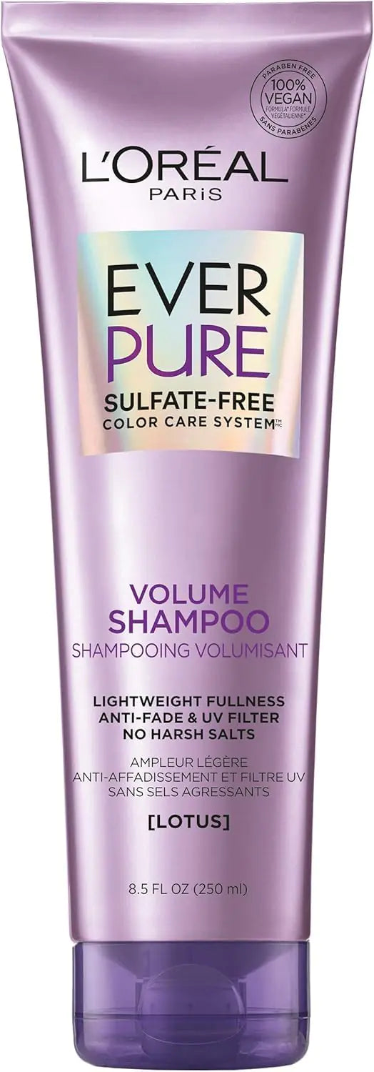 L’Oréal Paris Moisture Sulfate Free Shampoo Hair Care for Color-Treated Hair with Rosemary Botanicals EverPure 8.5 Oz (Packaging May Vary)