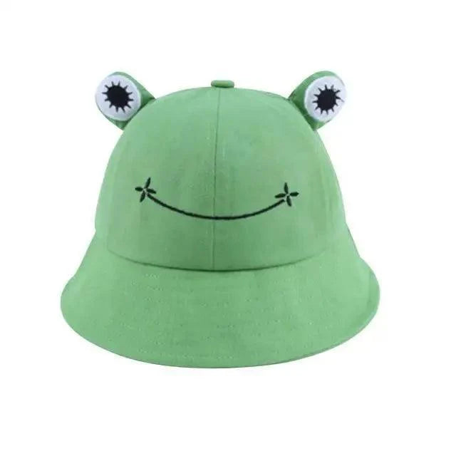 Unique Design Frog Bucket Hat for Women Summer Autumn Plain Female Panama Outdoor Hiking Beach Fishing Cap Sunscreen Woman Sunhat