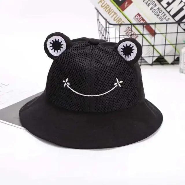 Unique Design Frog Bucket Hat for Women Summer Autumn Plain Female Panama Outdoor Hiking Beach Fishing Cap Sunscreen Woman Sunhat