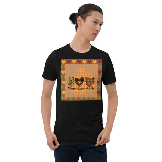 Peace Love Gobble Short-Sleeve Unisex T-Shirt - Lizard Vigilante