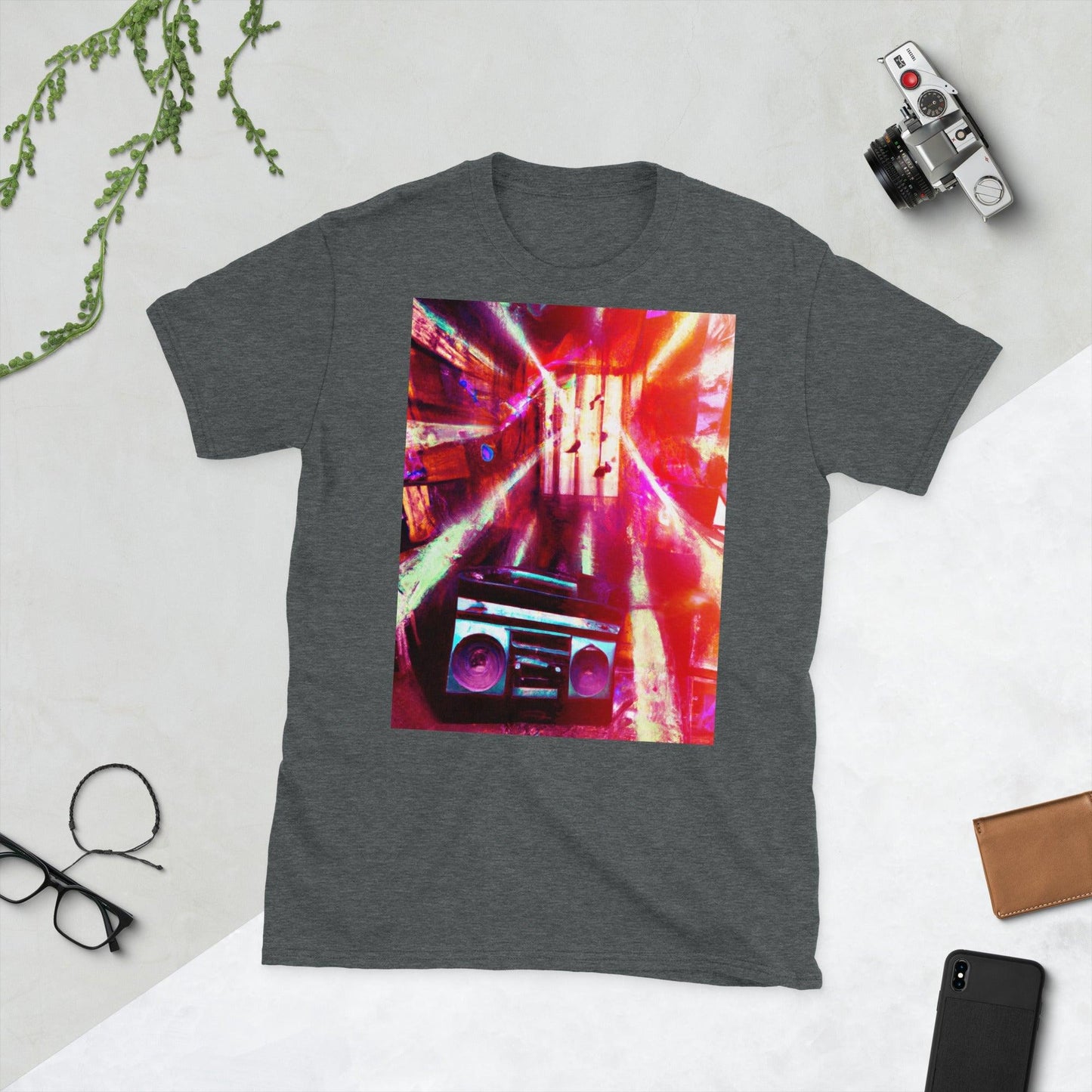 Prison BoomBox Pinkish Light Burst Short-Sleeve Unisex T-Shirt - Lizard Vigilante