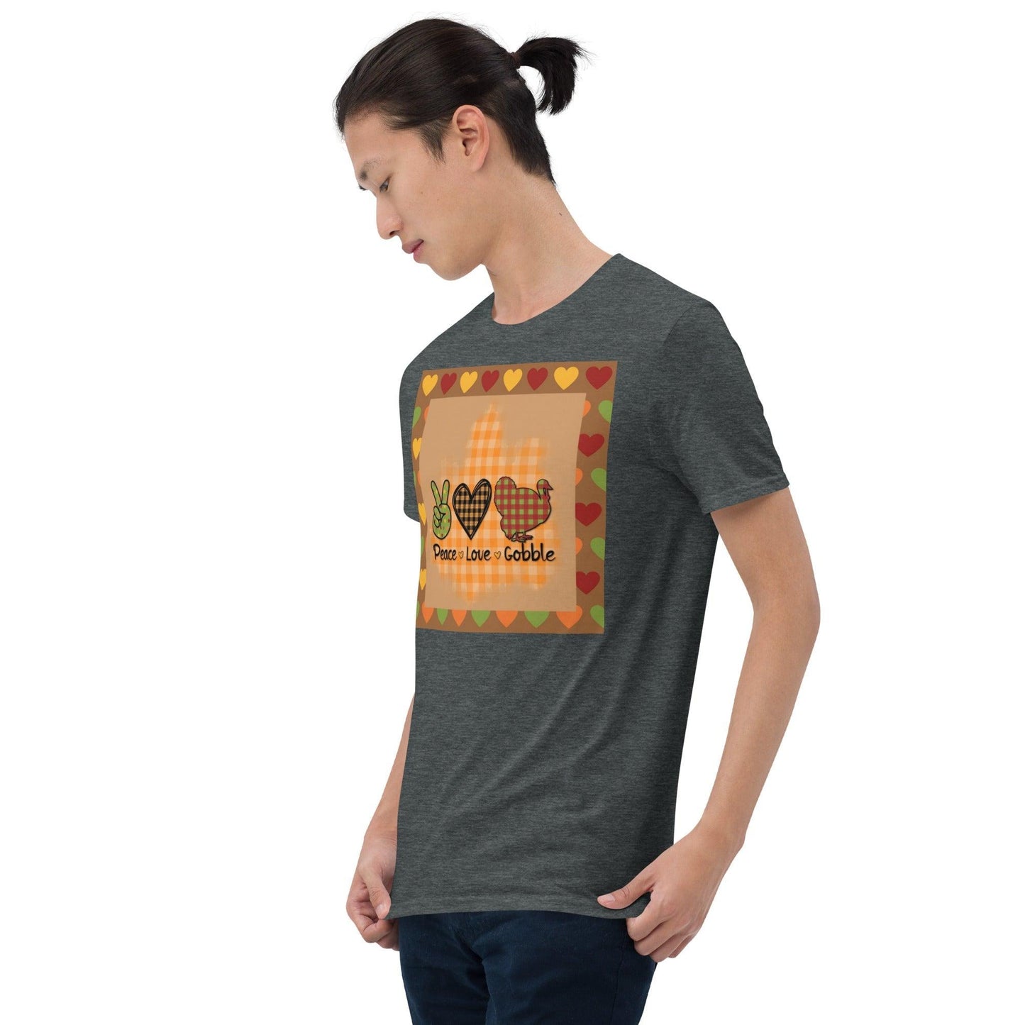 Peace Love Gobble Short-Sleeve Unisex T-Shirt - Lizard Vigilante