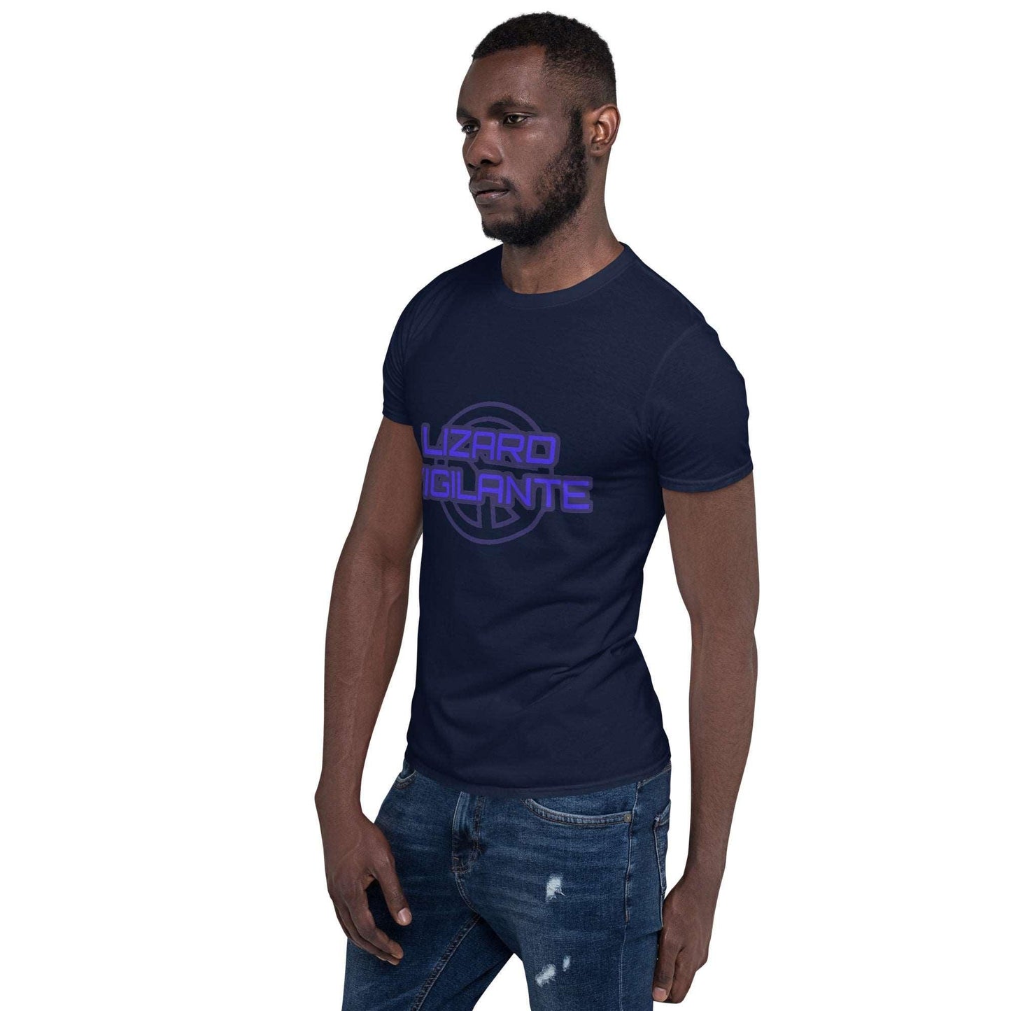 Blue Lizard Crooked Peace Short-Sleeve Unisex T-Shirt - Lizard Vigilante