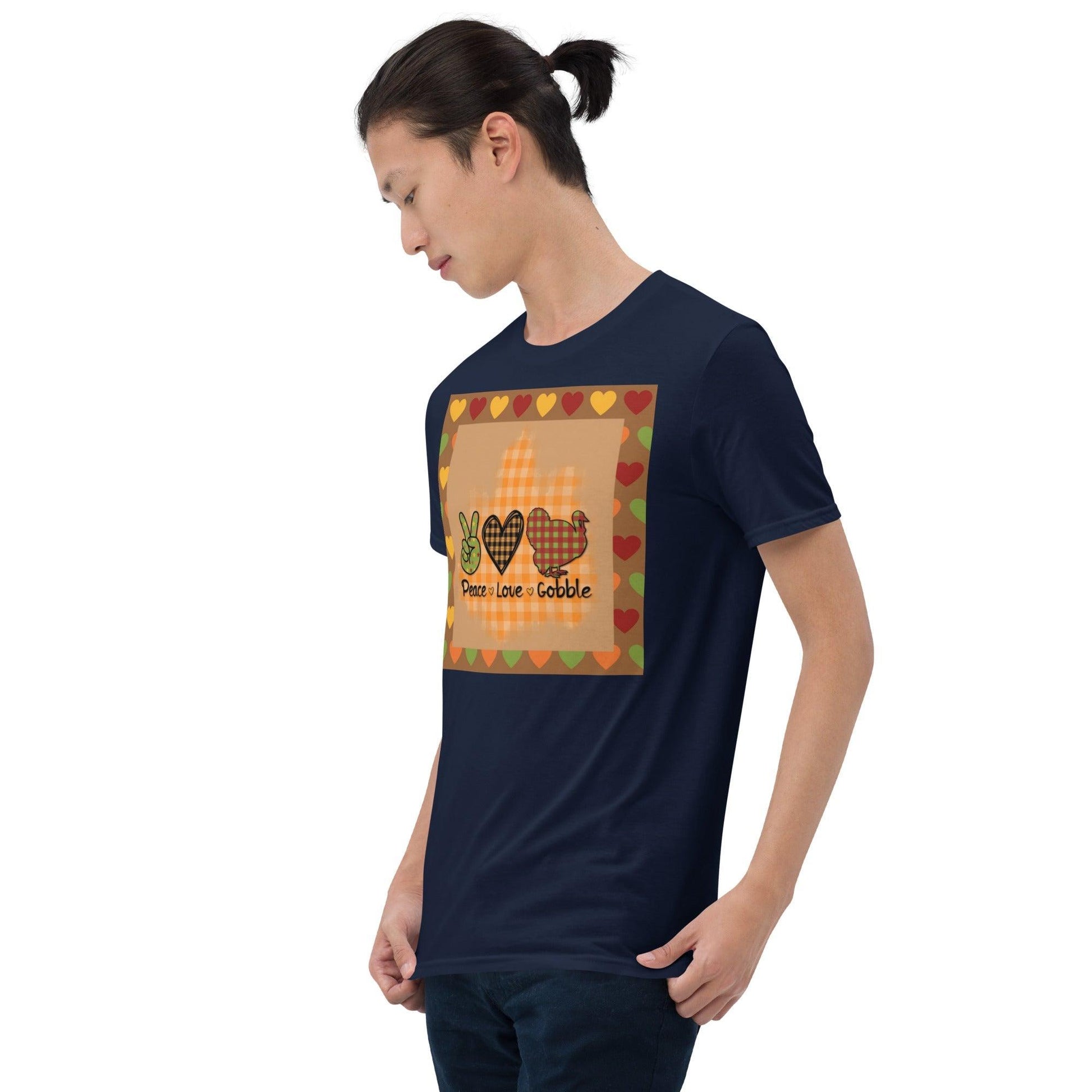 Peace Love Gobble Short-Sleeve Unisex T-Shirt - Lizard Vigilante