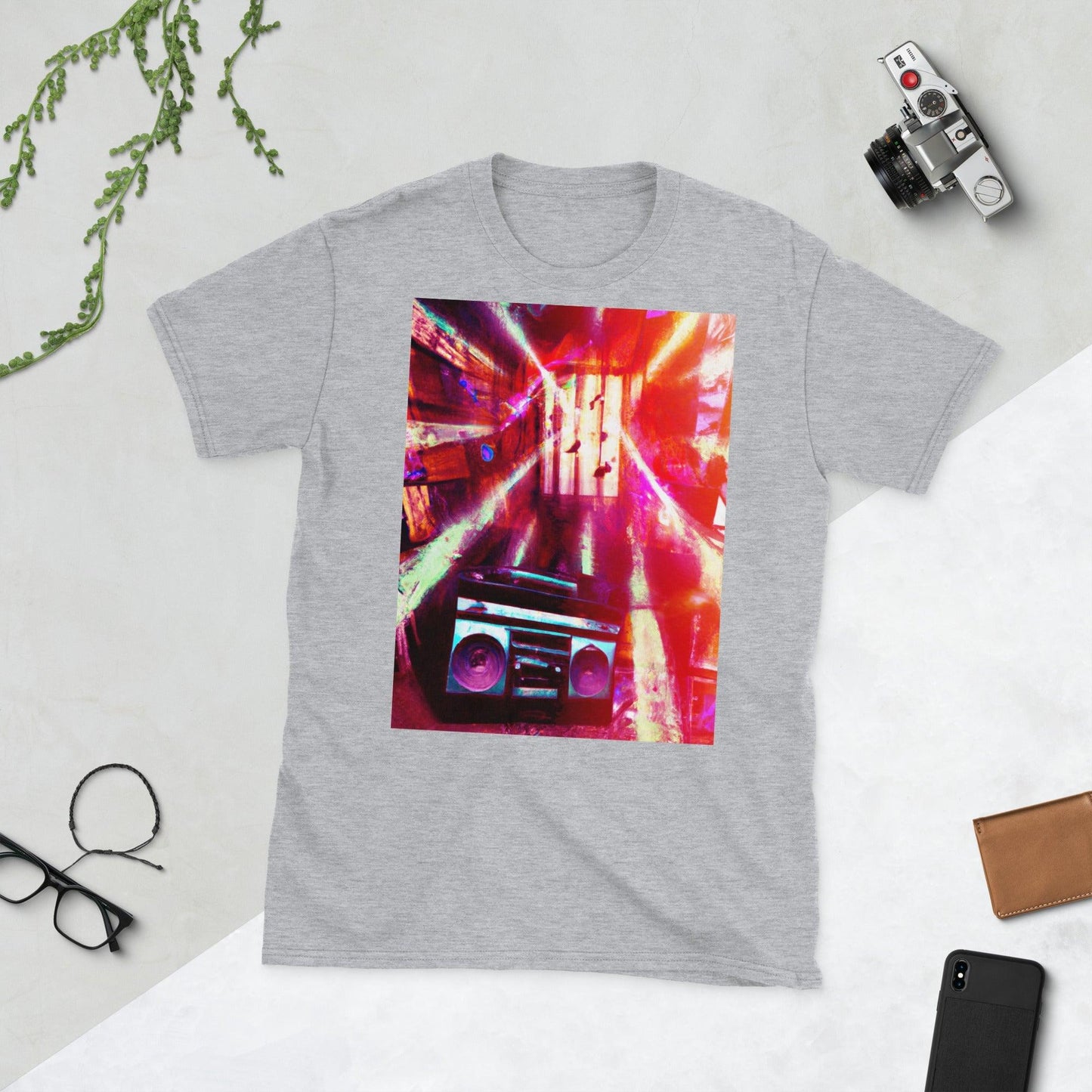 Prison BoomBox Pinkish Light Burst Short-Sleeve Unisex T-Shirt - Lizard Vigilante