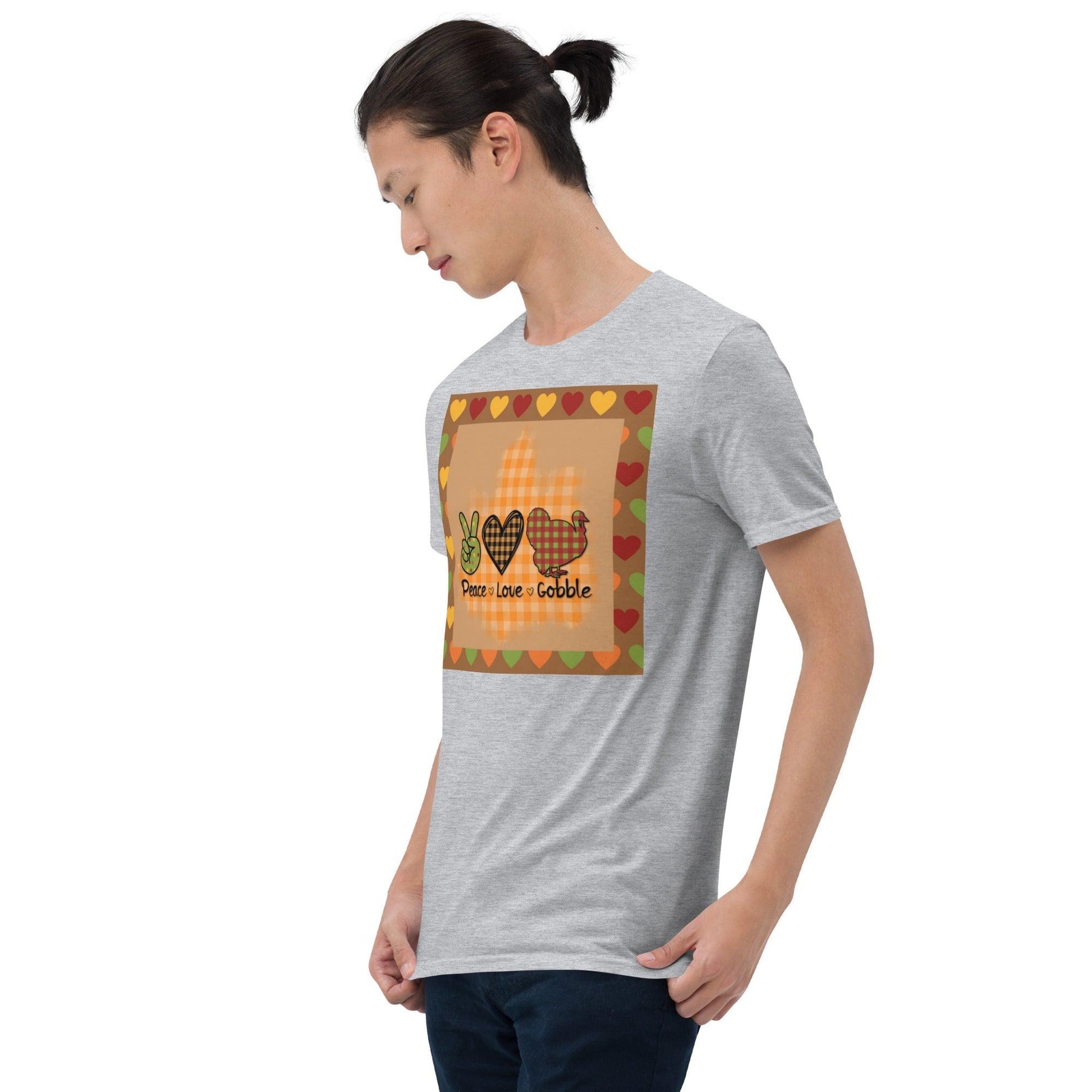 Peace Love Gobble Short-Sleeve Unisex T-Shirt - Lizard Vigilante