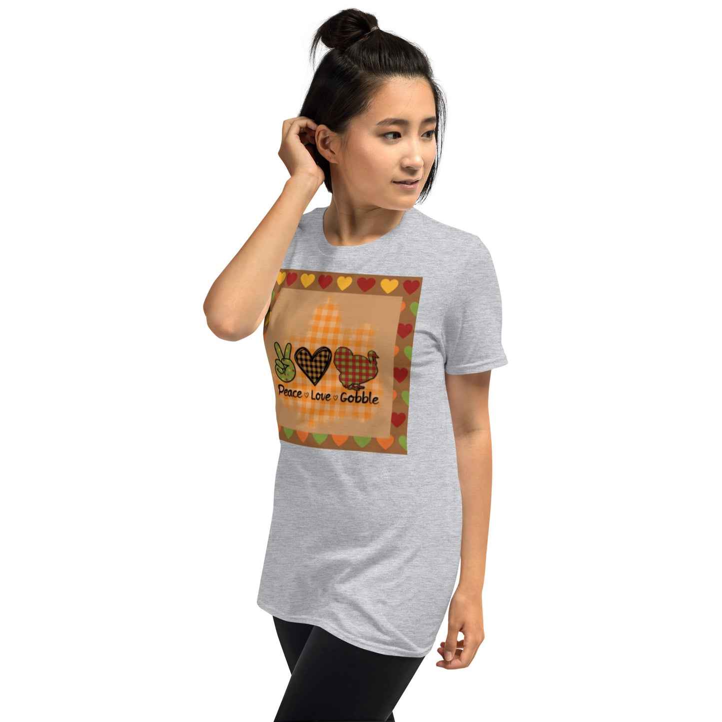 Thanksgiving Night Peace Love Gobble Short-Sleeve Unisex T-Shirt - Lizard Vigilante