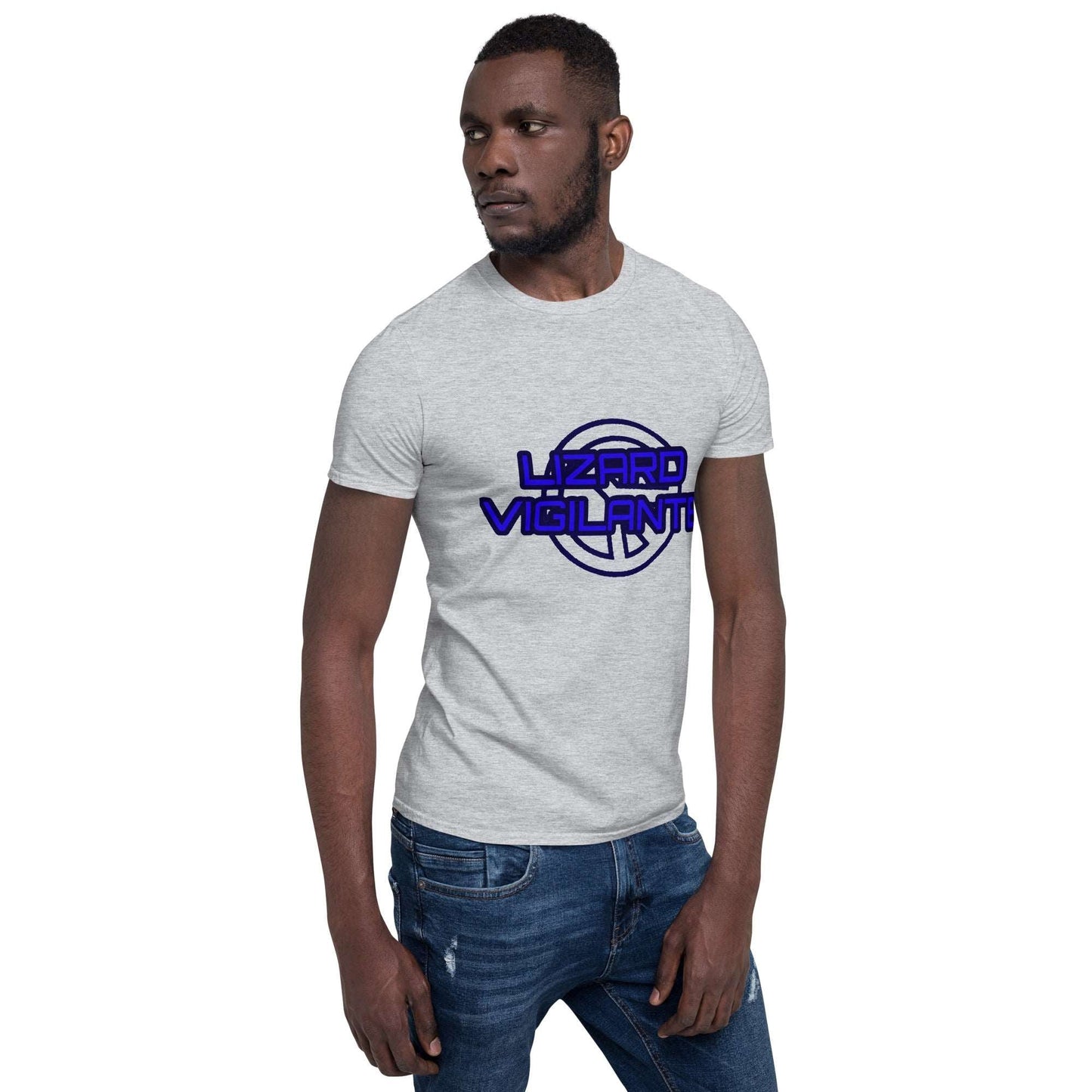 Blue Lizard Crooked Peace Short-Sleeve Unisex T-Shirt - Lizard Vigilante