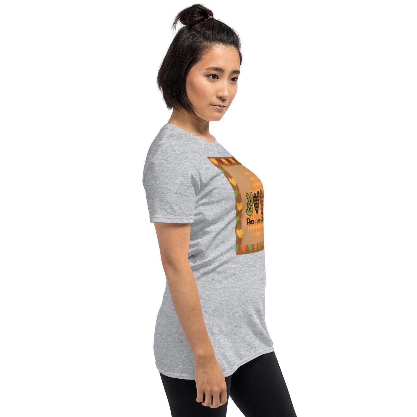 Thanksgiving Night Peace Love Gobble Short-Sleeve Unisex T-Shirt - Lizard Vigilante