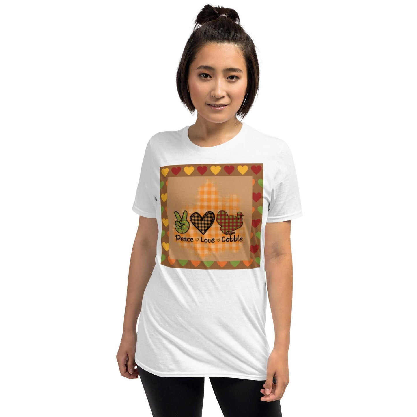 Thanksgiving Night Peace Love Gobble Short-Sleeve Unisex T-Shirt - Lizard Vigilante