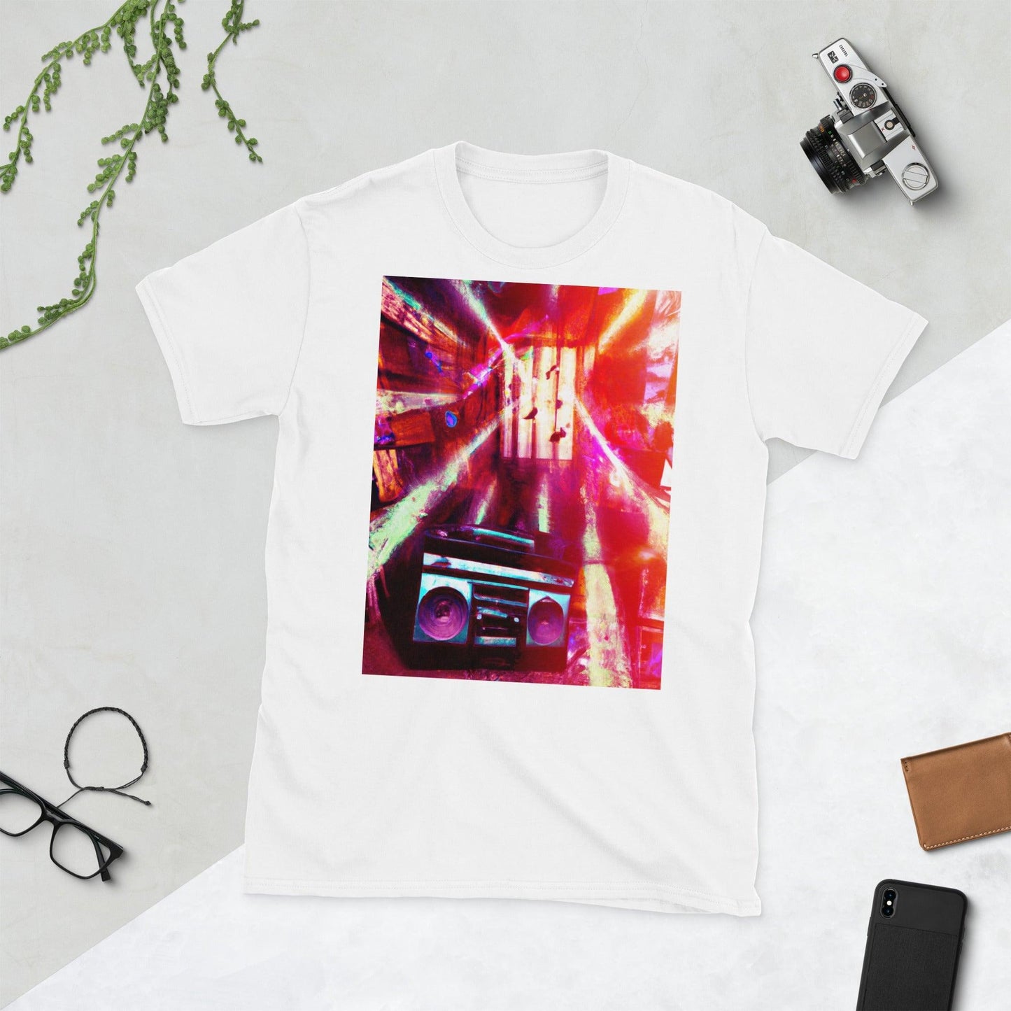 Prison BoomBox Pinkish Light Burst Short-Sleeve Unisex T-Shirt - Lizard Vigilante