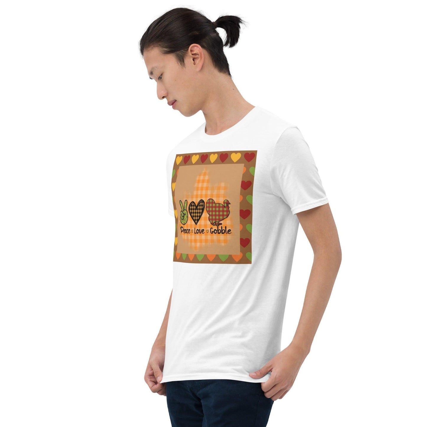 Peace Love Gobble Short-Sleeve Unisex T-Shirt - Lizard Vigilante