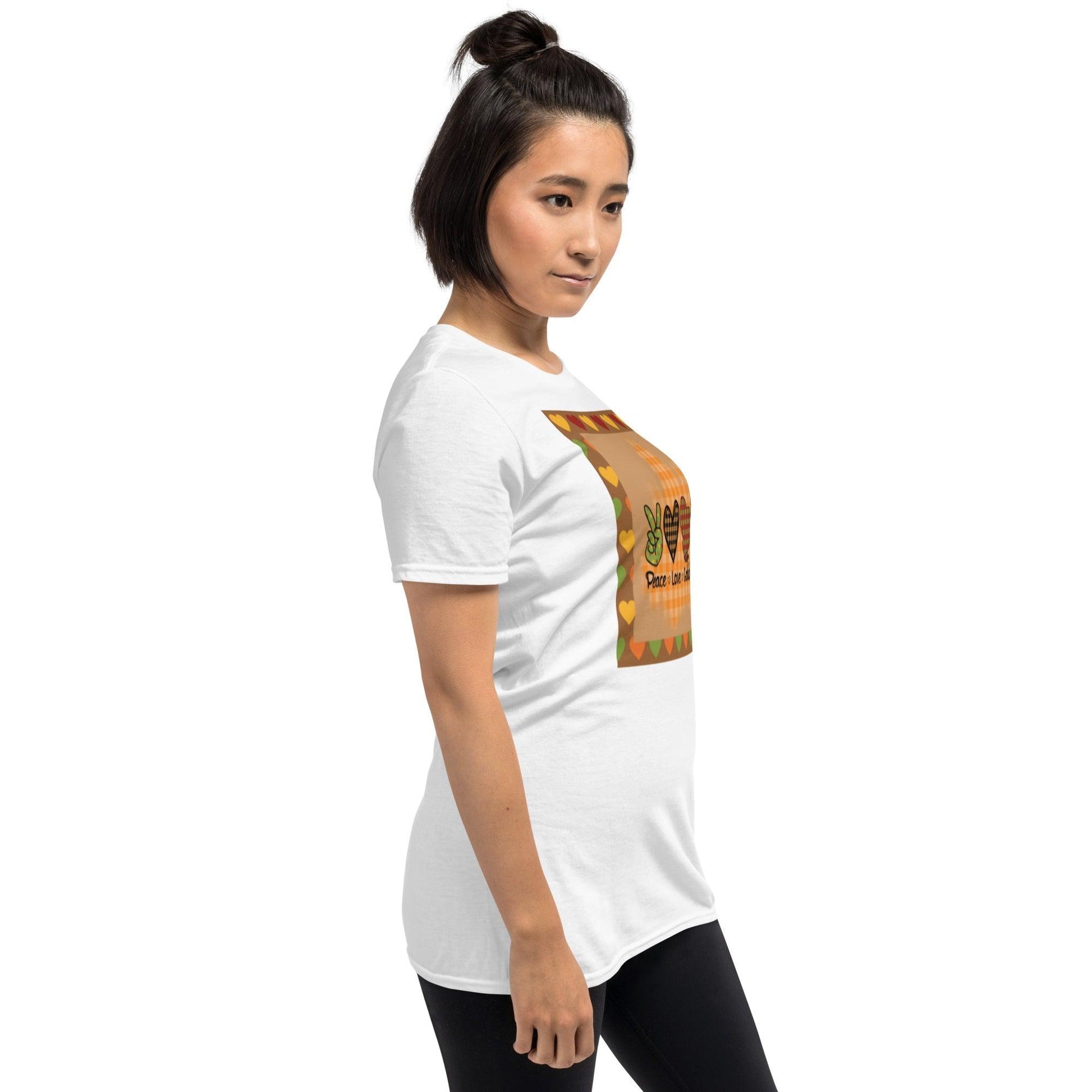 Thanksgiving Night Peace Love Gobble Short-Sleeve Unisex T-Shirt - Lizard Vigilante