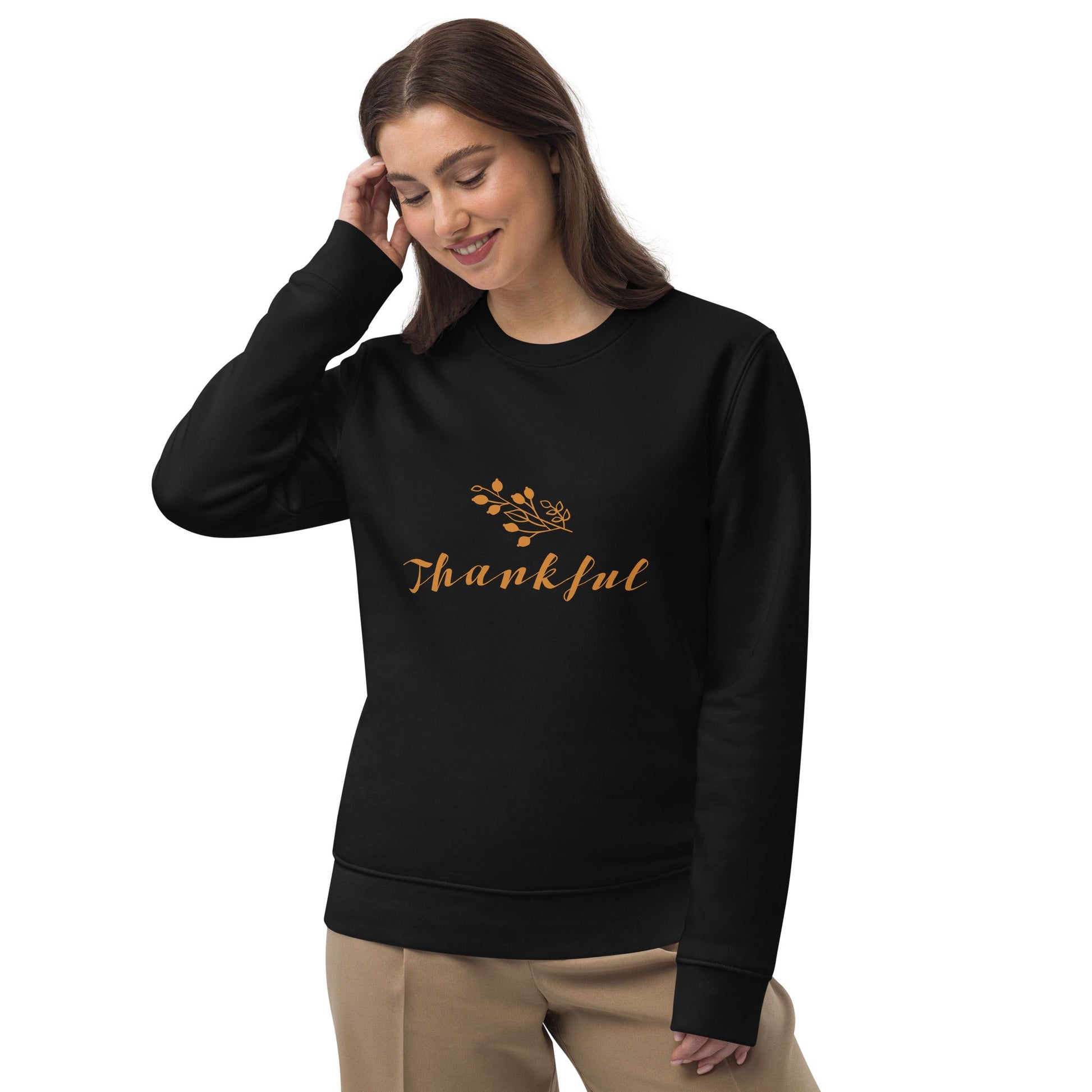 Thankful Unisex eco sweatshirt / Thanksgiving Holiday Shirt - Lizard Vigilante