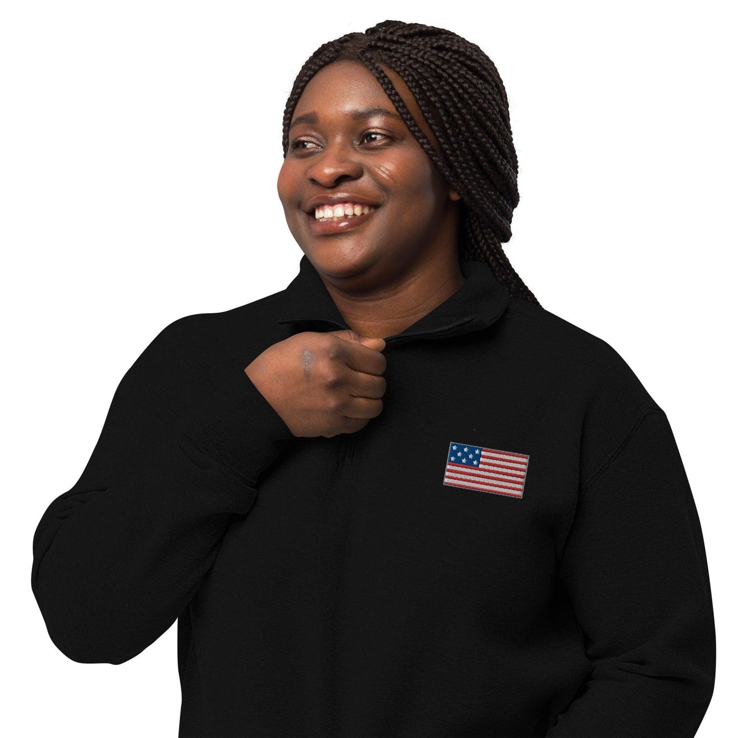 USA Pride Unisex Fleece Pullover: Cozy and Patriotic Must-Have! - Lizard Vigilante