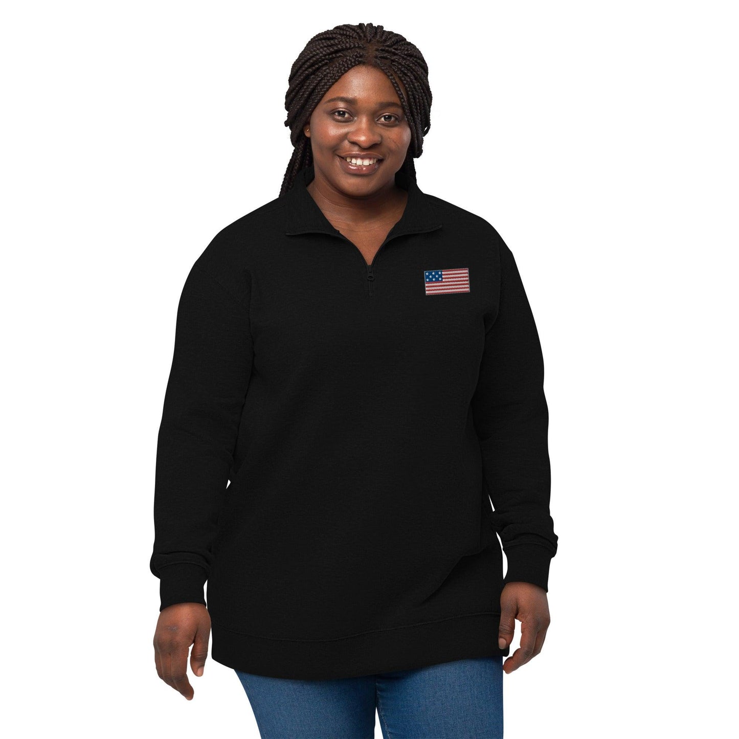 USA Pride Unisex Fleece Pullover: Cozy and Patriotic Must-Have! - Lizard Vigilante