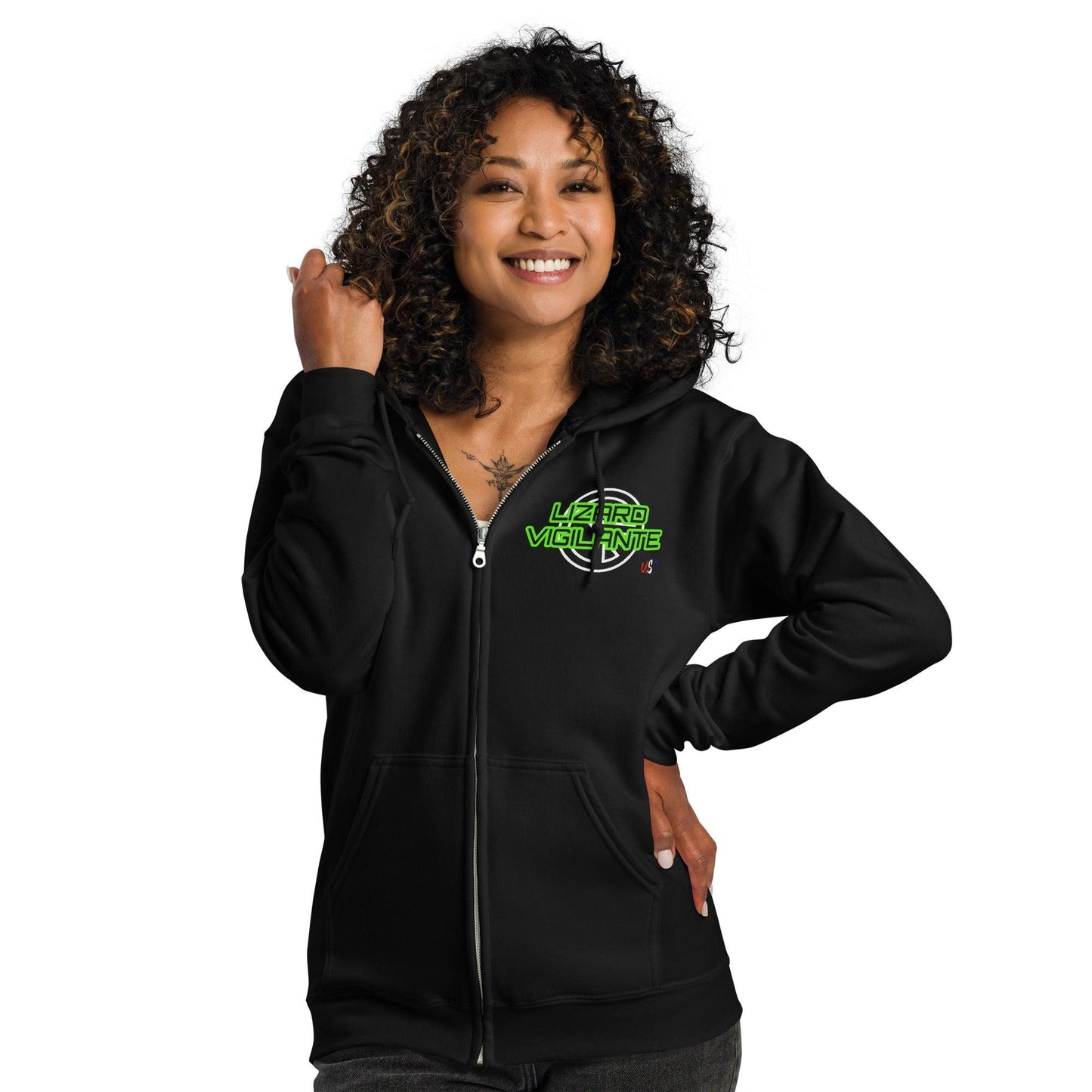 Lizard Vigilante USA Unisex heavy blend zip hoodie - Lizard Vigilante