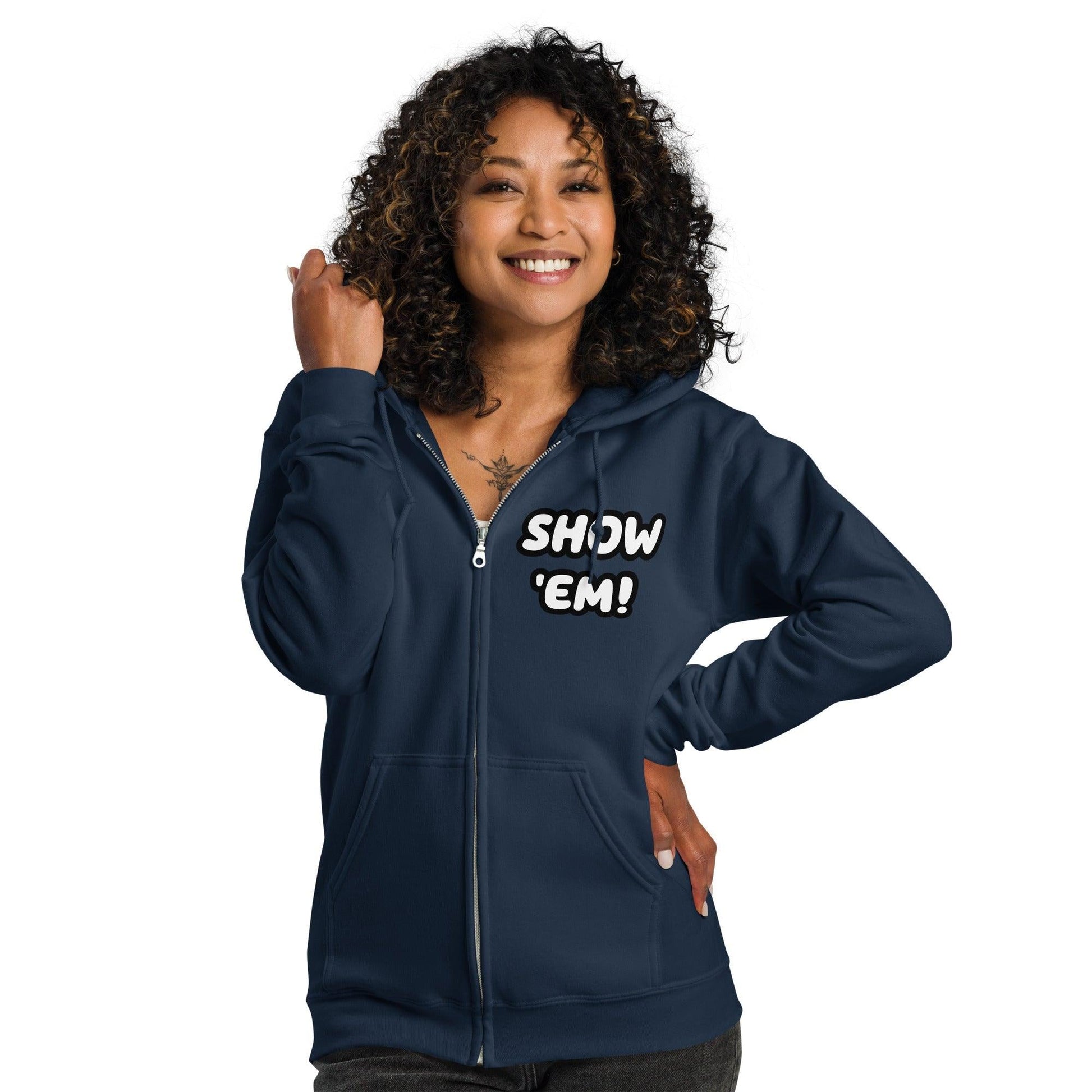 SHOW 'EM! Unisex heavy blend zip hoodie - Lizard Vigilante