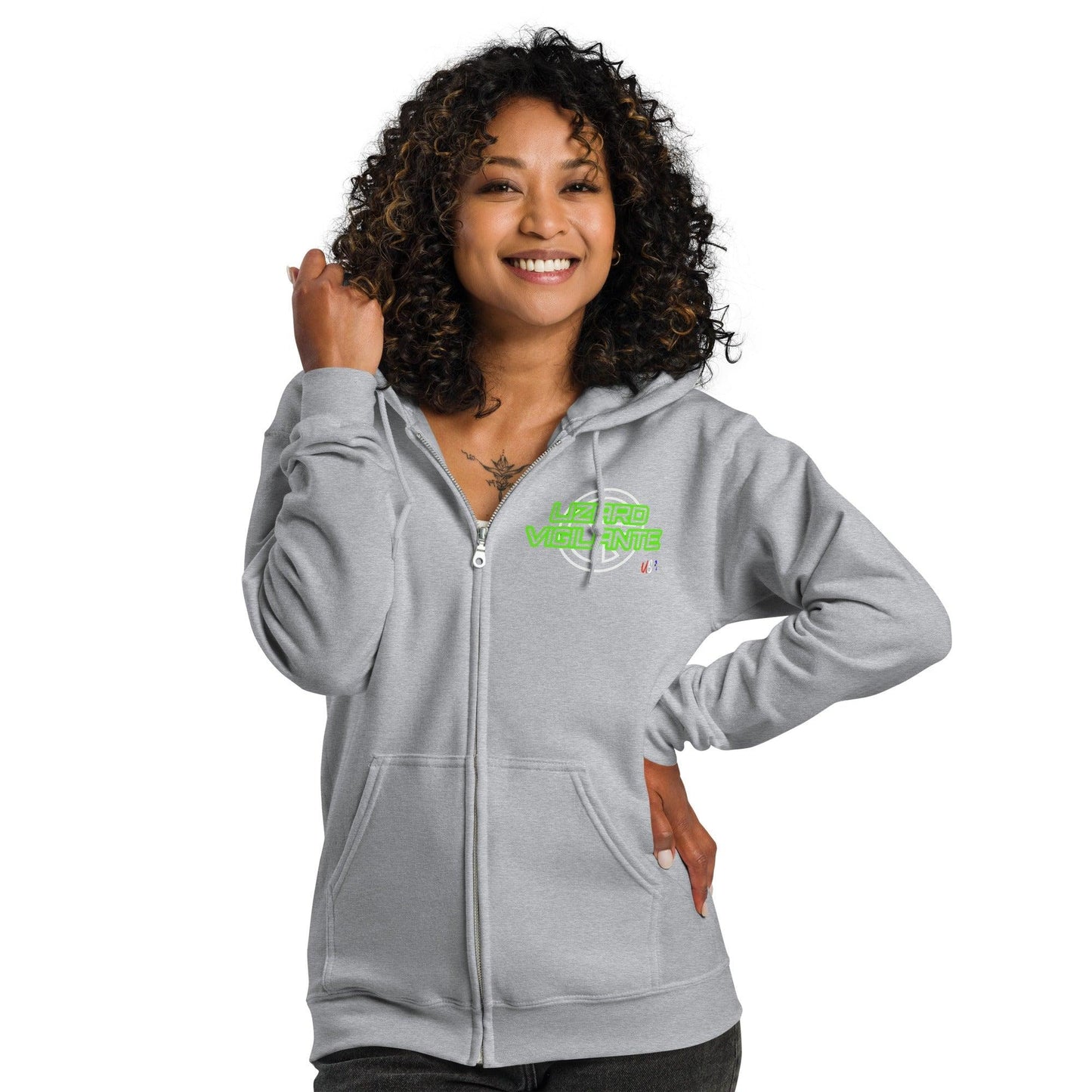 Lizard Vigilante USA Unisex heavy blend zip hoodie - Lizard Vigilante