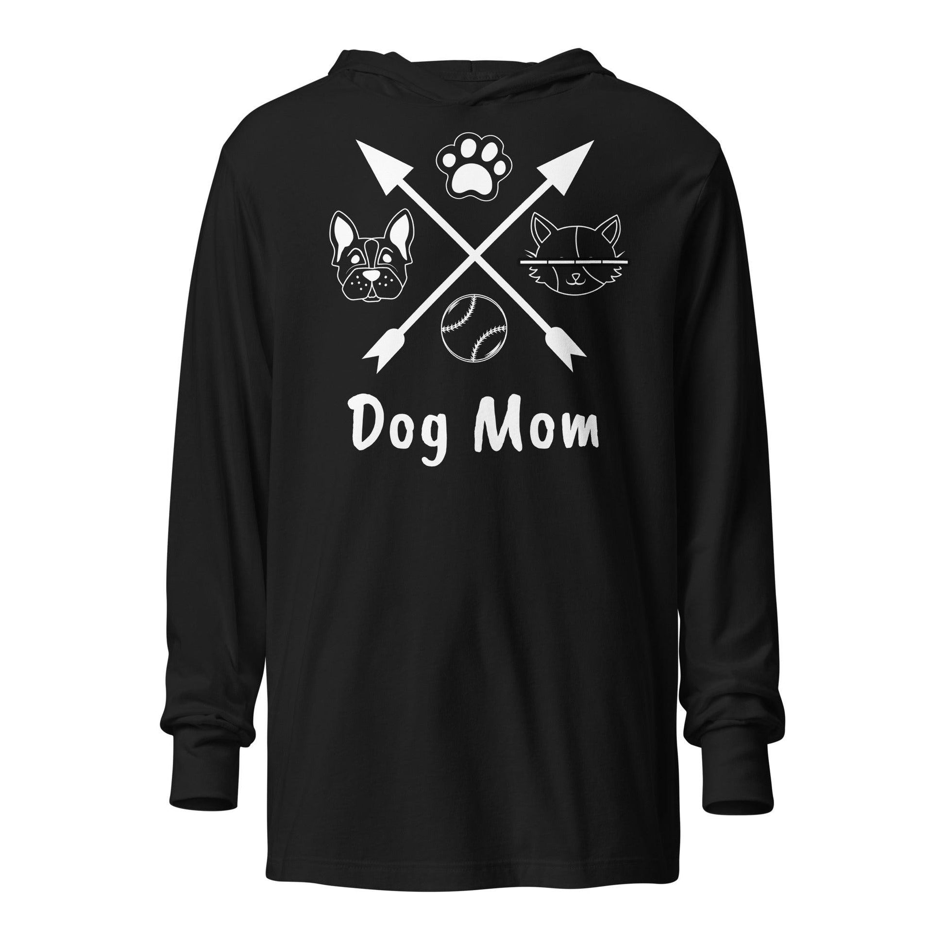 Dog Mom Hooded long-sleeve tee - Lizard Vigilante