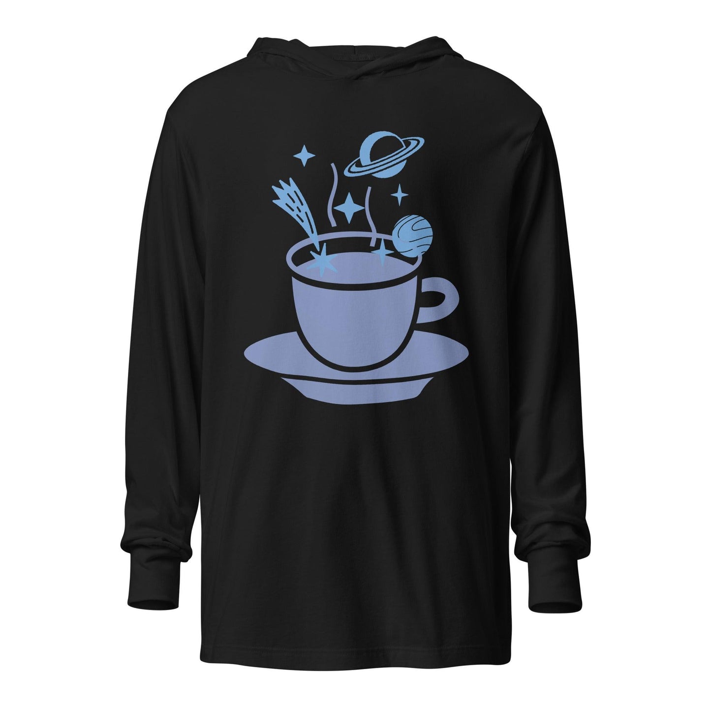 Spaced Coffee Hooded long-sleeve tee - Lizard Vigilante