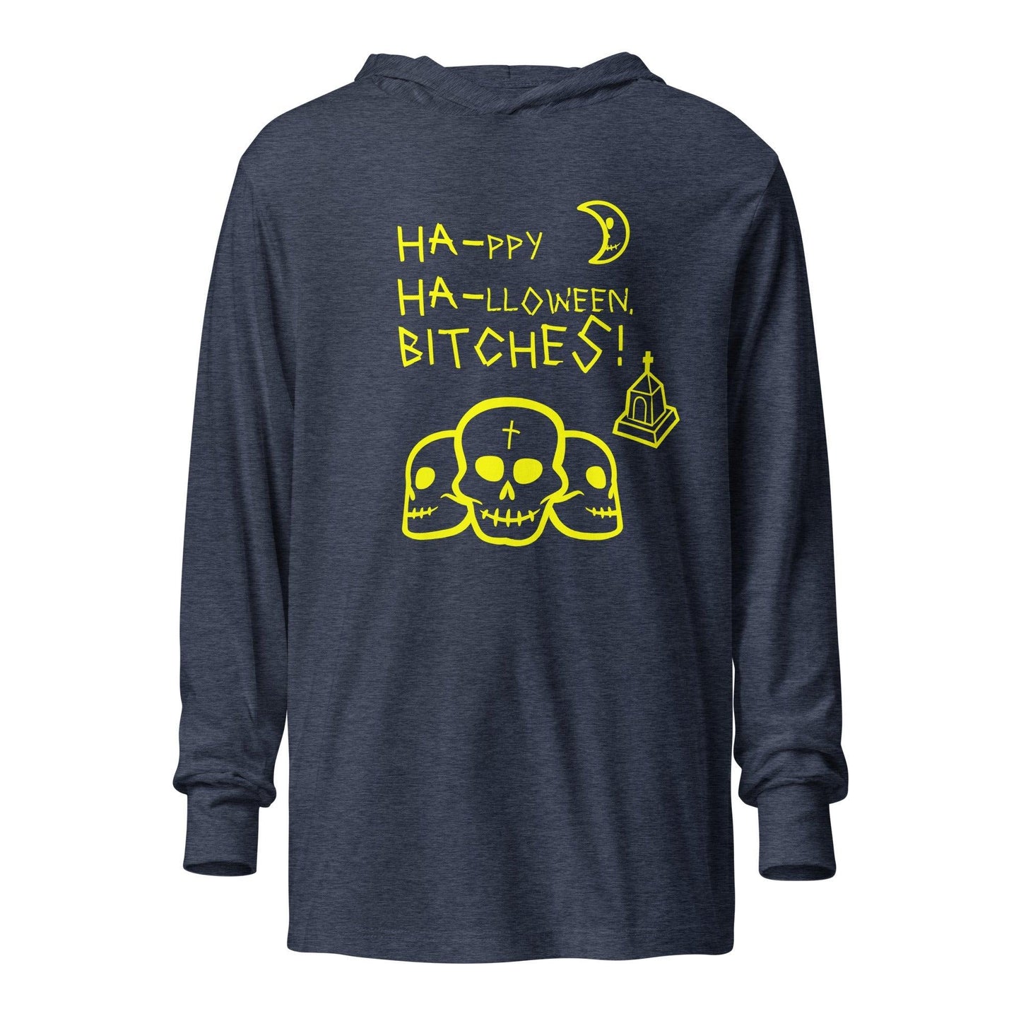 HA HA BITCHES! Ha-ppy Ha-lloween Hooded long-sleeve tee - Lizard Vigilante