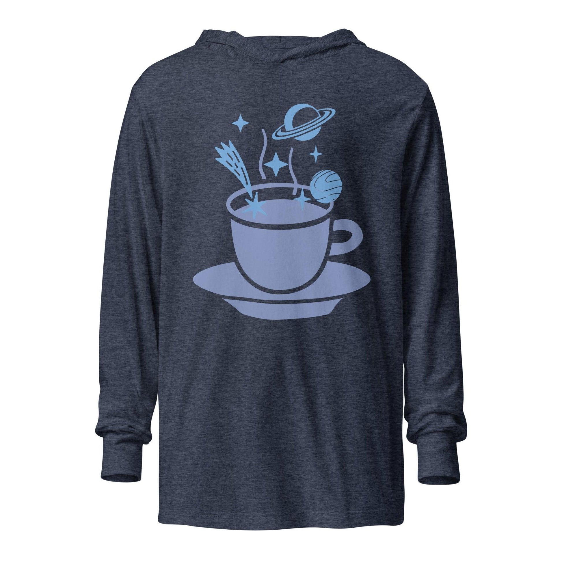 Spaced Coffee Hooded long-sleeve tee - Lizard Vigilante