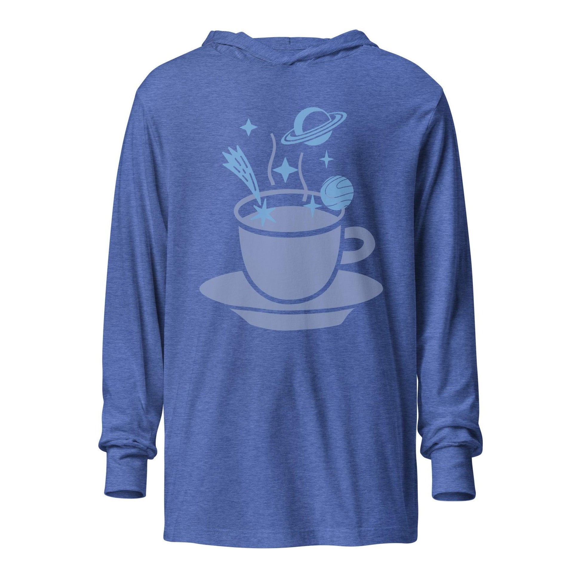 Spaced Coffee Hooded long-sleeve tee - Lizard Vigilante