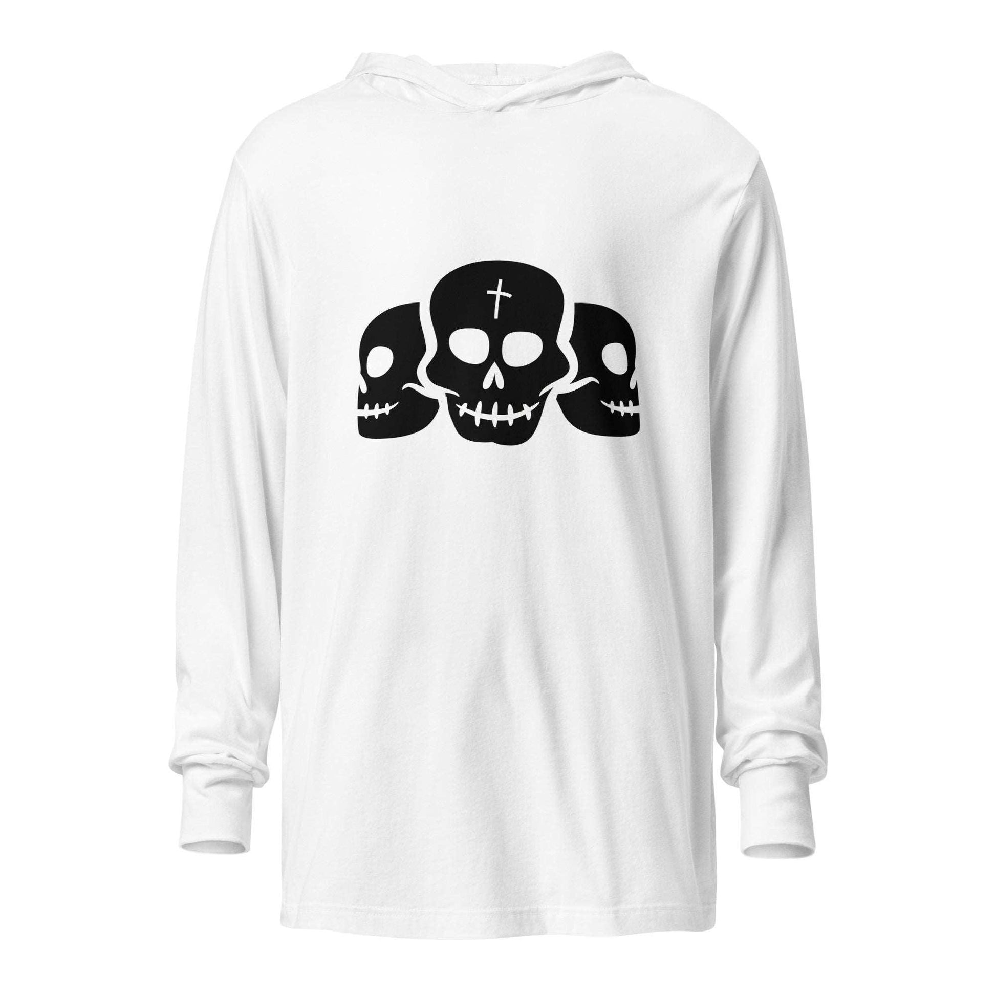 3 Skulled Delight Hooded long-sleeve tee - Premium  from Lizard Vigilante - Just $29.95! Shop now at Lizard Vigilante