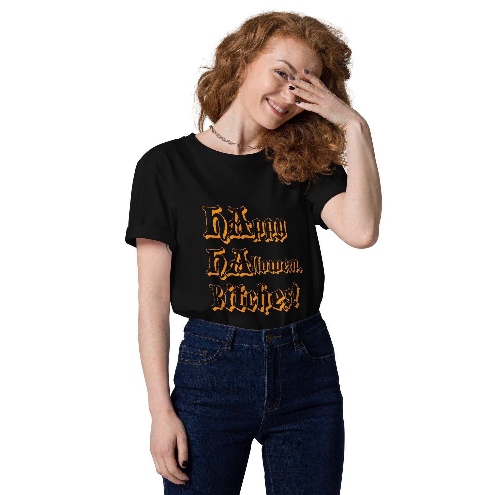 HA HA HAppy HAlloween BItches! Unisex organic cotton t-shirt - Lizard Vigilante