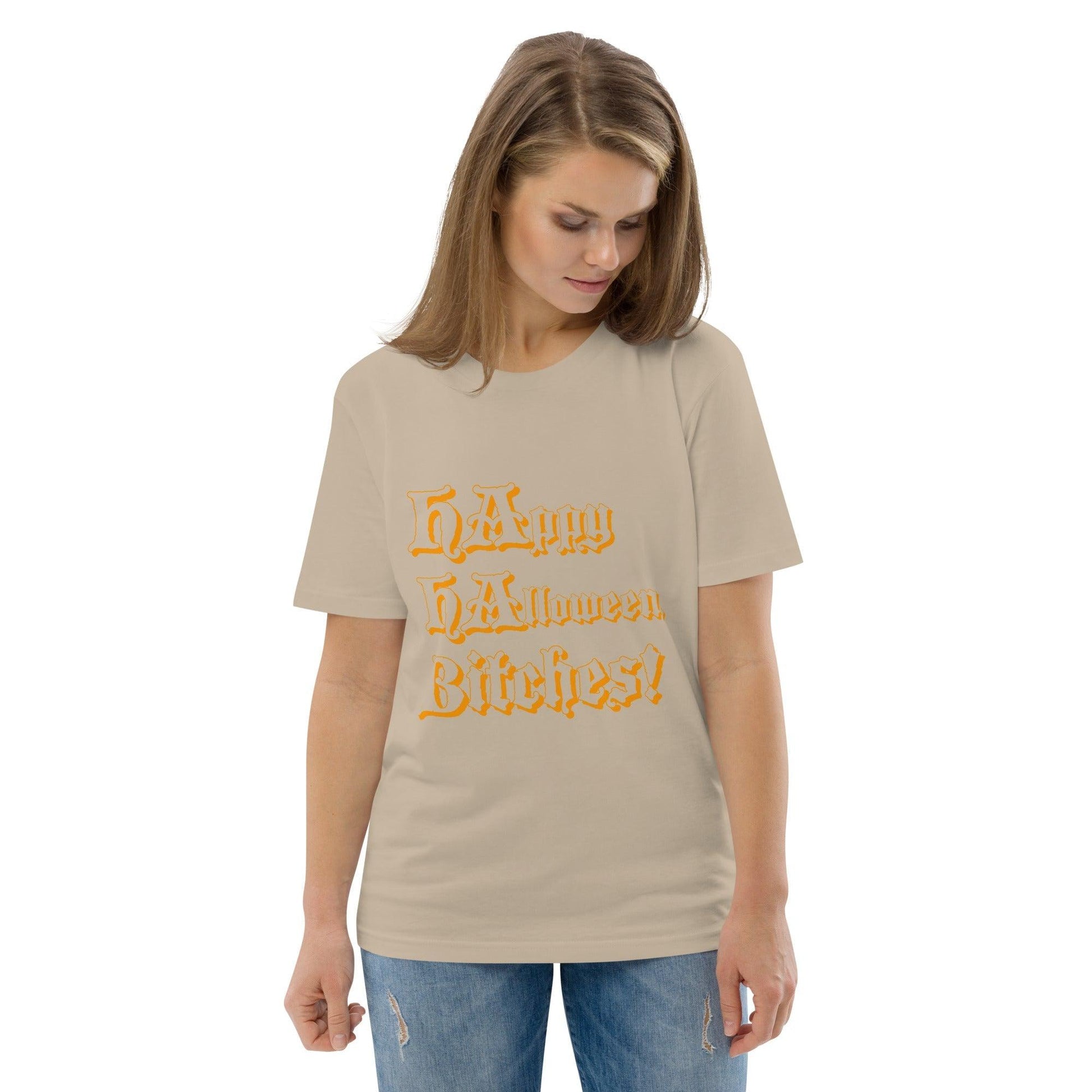 HA HA HAppy HAlloween BItches! Unisex organic cotton t-shirt - Lizard Vigilante