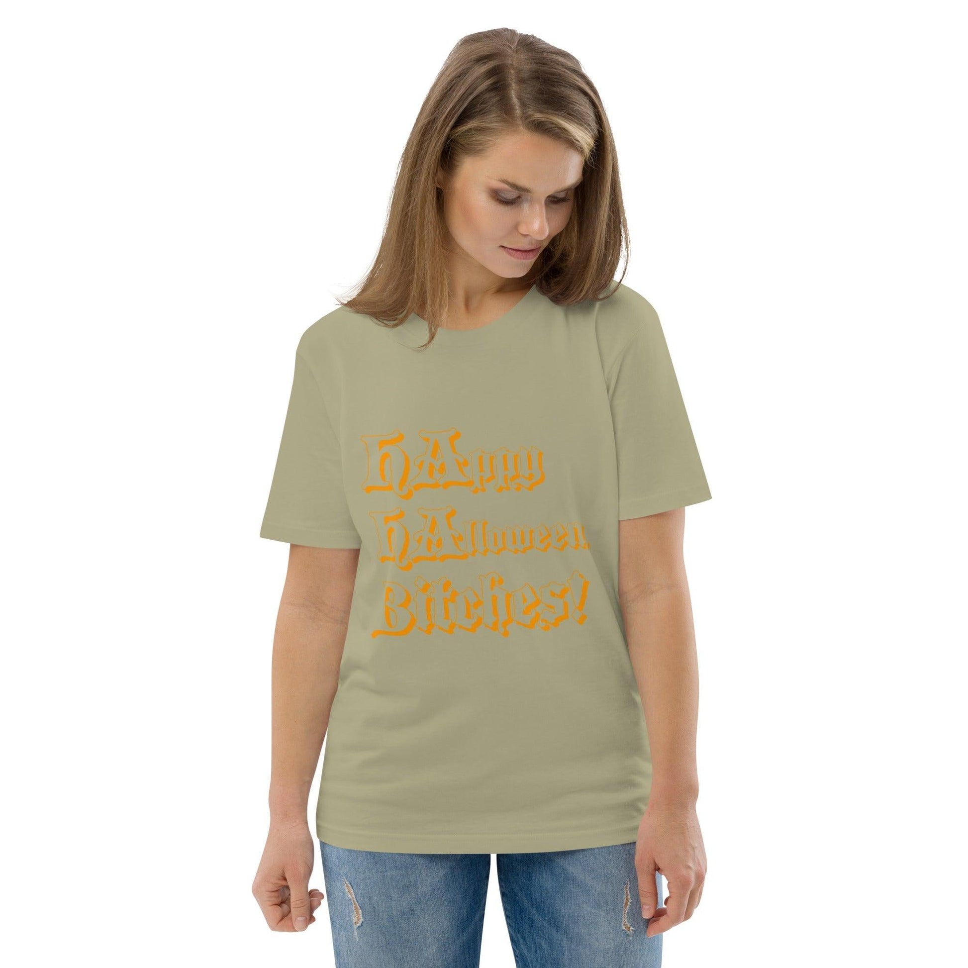 HA HA HAppy HAlloween BItches! Unisex organic cotton t-shirt - Lizard Vigilante